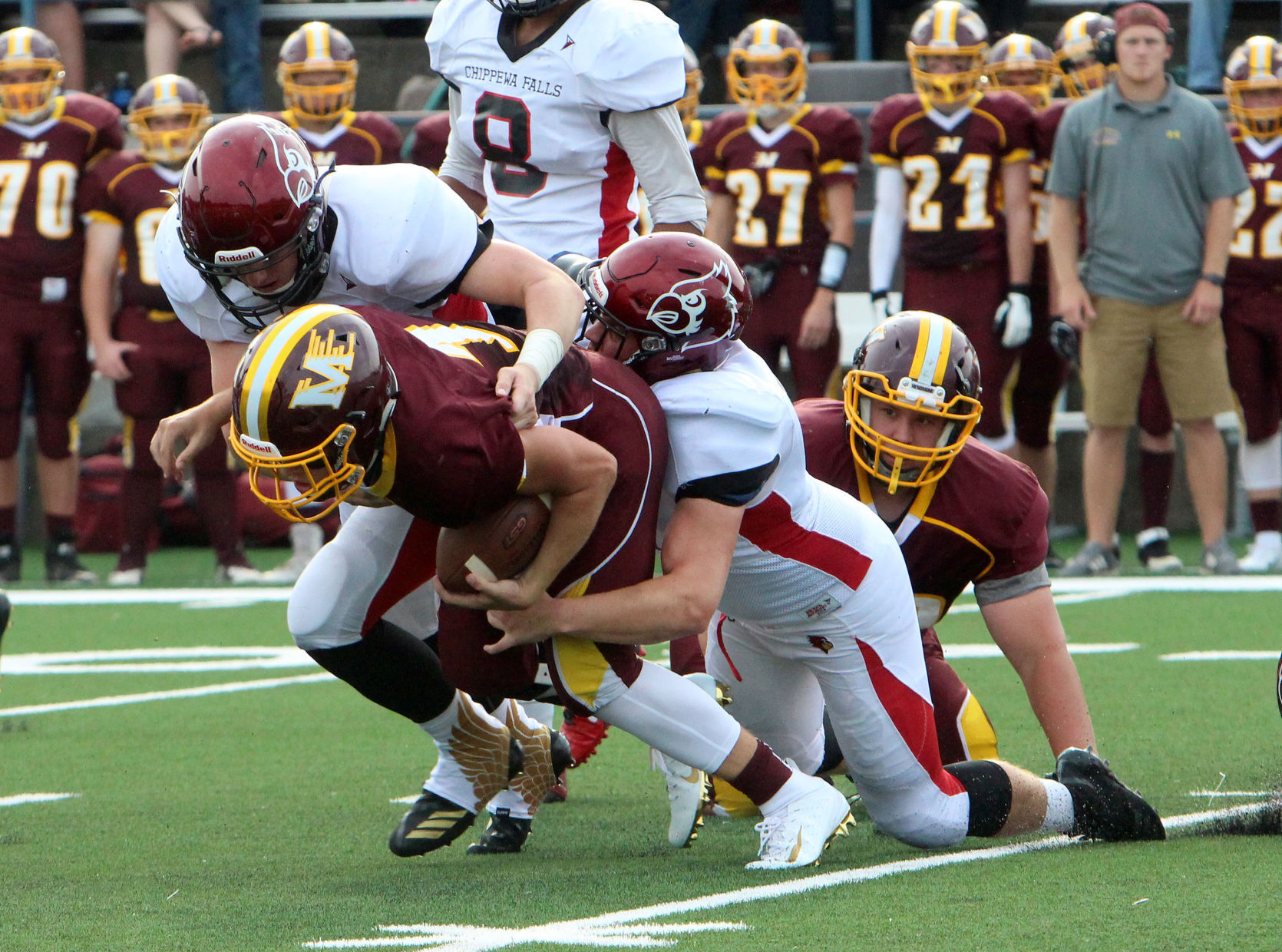 Chi-Hi football at Menomonie 8-31-18